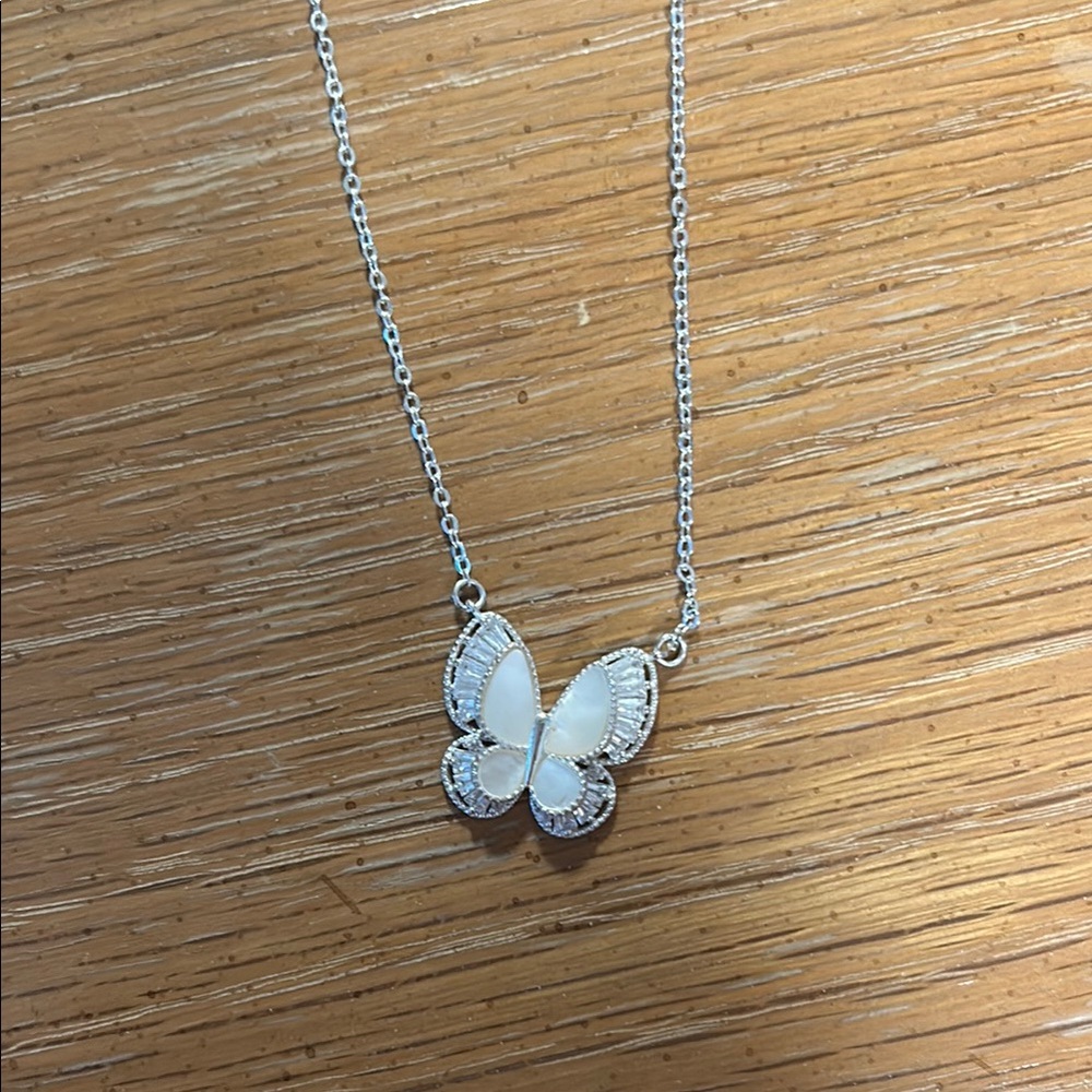 Silver Butterfly Necklace